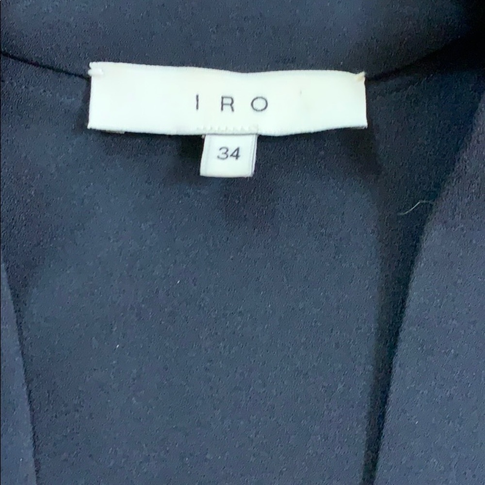 IRO navy Ali’s lace-up blouse Sz34/US 2 - Picture 8 of 8